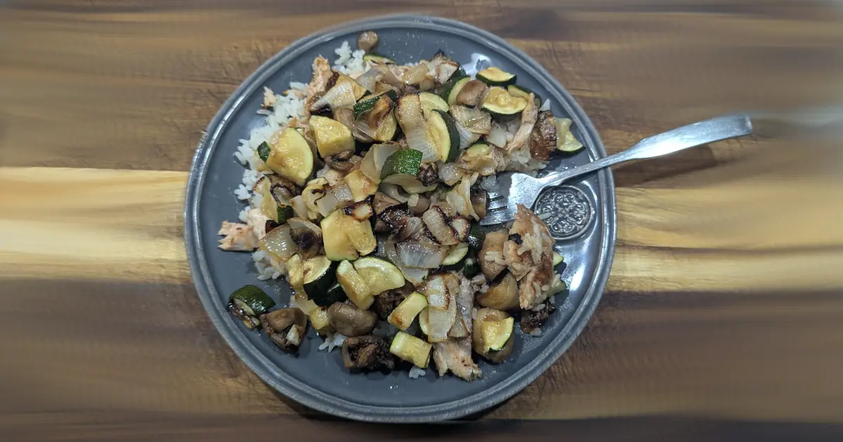 Air-fried salmon hibachi by Amy Howard Air-fried salmon hibachi by Amy Howard